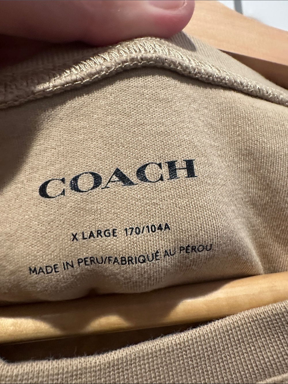 Coach women Beige Embossed Logo Short-Sleeve Tee - Picture 4 of 6